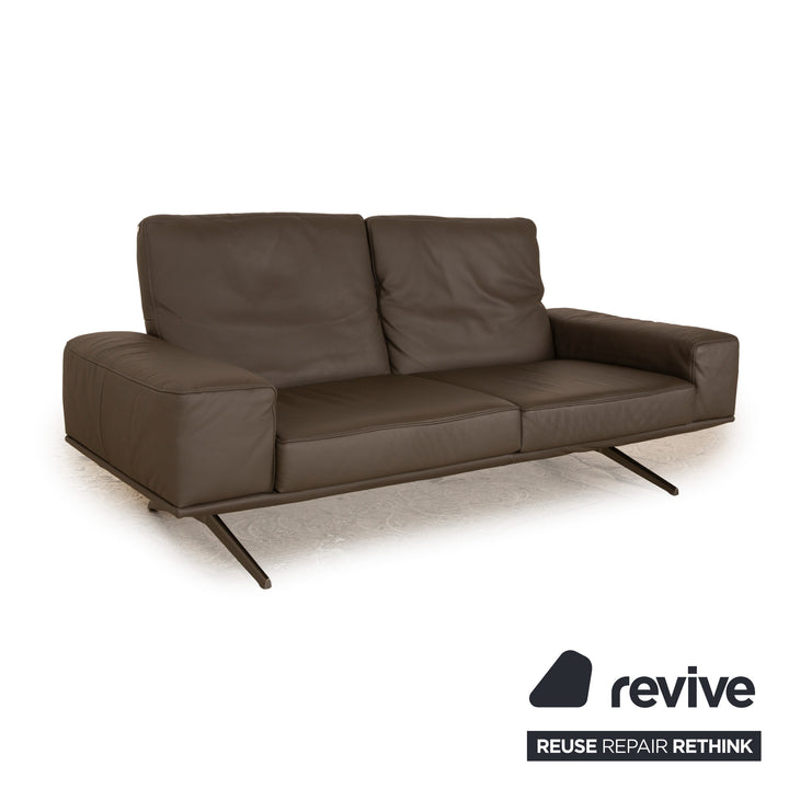 Koinor Hiero Canapé trois places en cuir gris marron