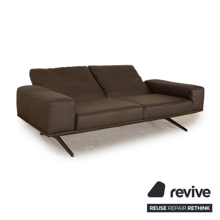 Koinor Hiero Canapé trois places en cuir gris marron