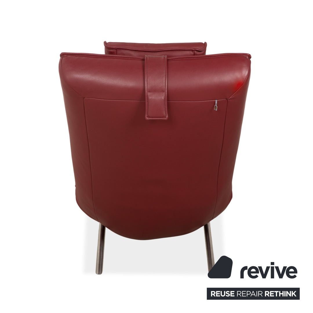 Koinor Jonas Leather Lounger Red Electric Function Battery