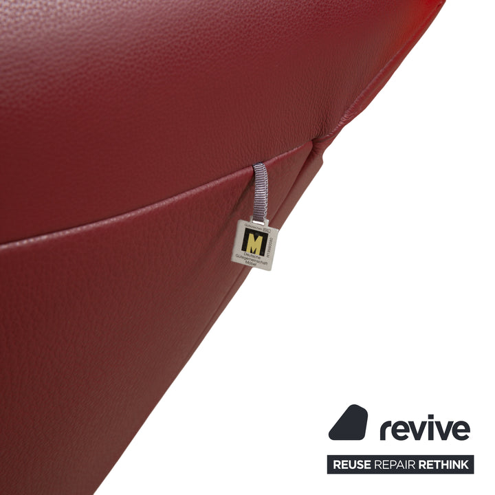 Koinor Jonas Leather Lounger Red Electric Function Battery