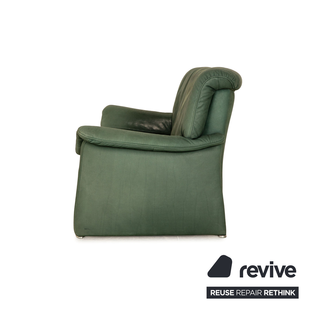 Koinor Leder Dreisitzer Grün Sofa Couch