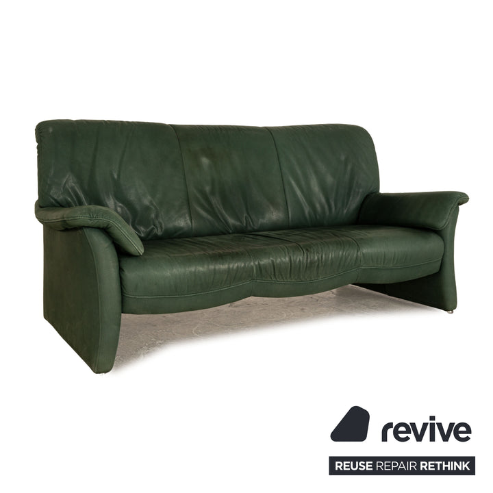 Koinor Leder Dreisitzer Grün Sofa Couch