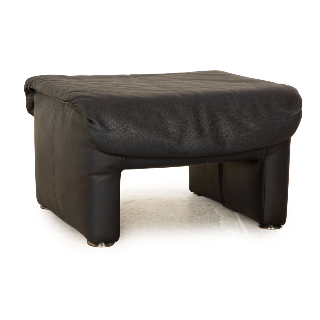 Koinor leather stool dark blue