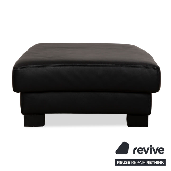 Tabouret en cuir Koinor noir