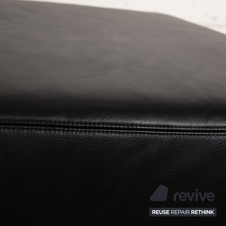 Tabouret en cuir Koinor noir