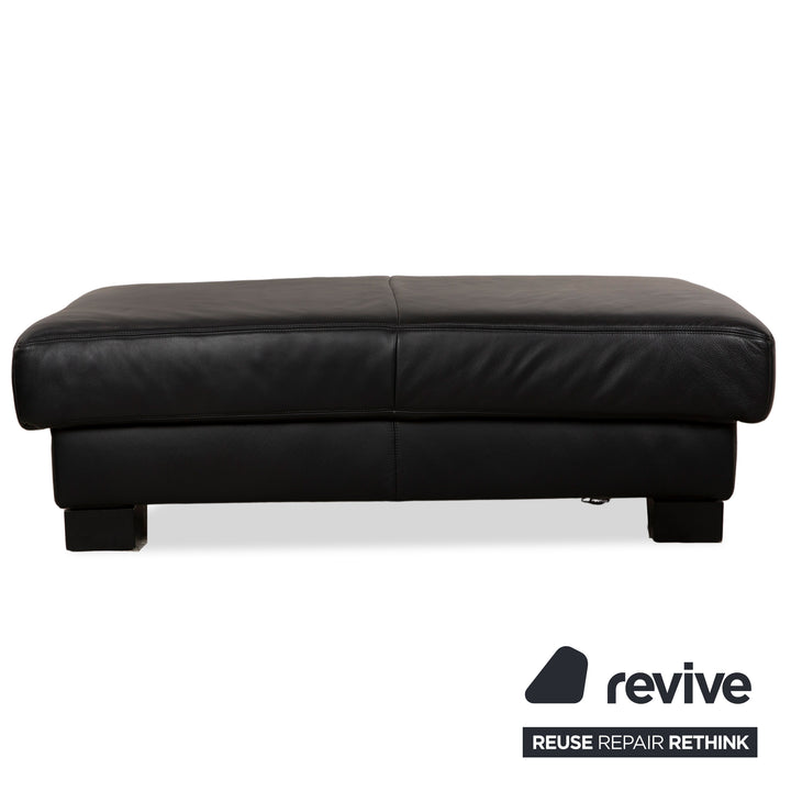 Tabouret en cuir Koinor noir