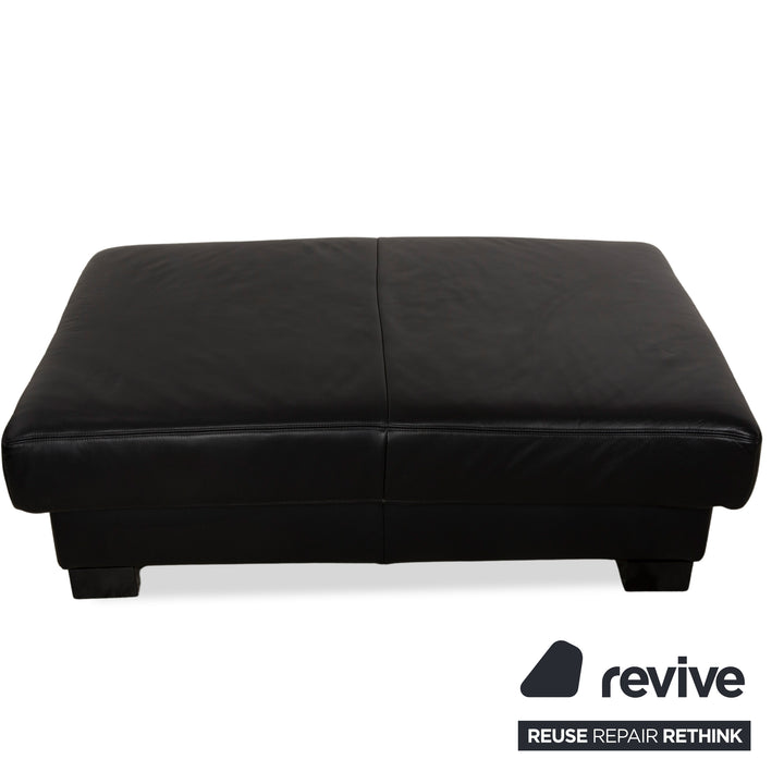 Tabouret en cuir Koinor noir