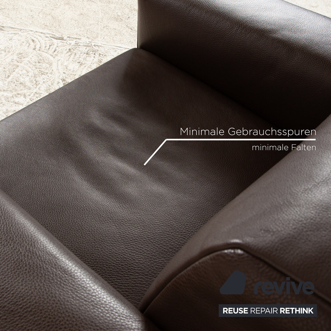 Fauteuil en cuir Koinor marron