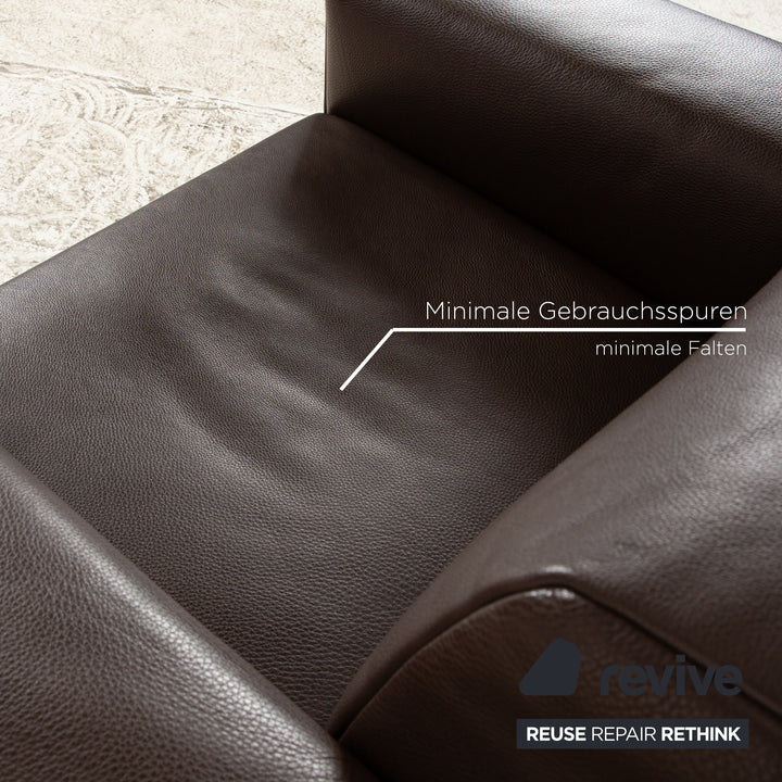 Fauteuil en cuir Koinor marron
