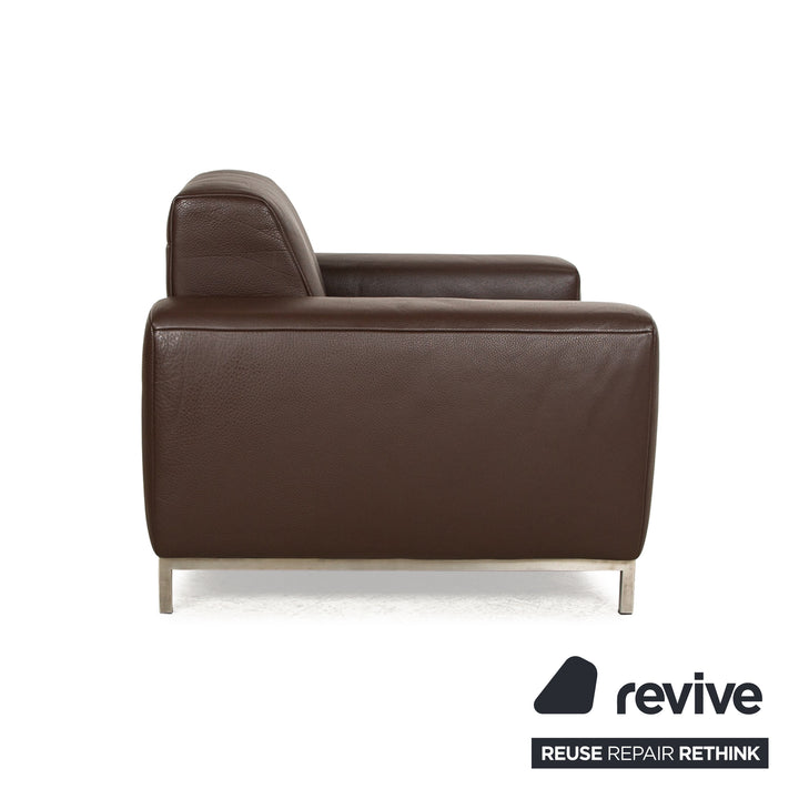 Fauteuil en cuir Koinor marron