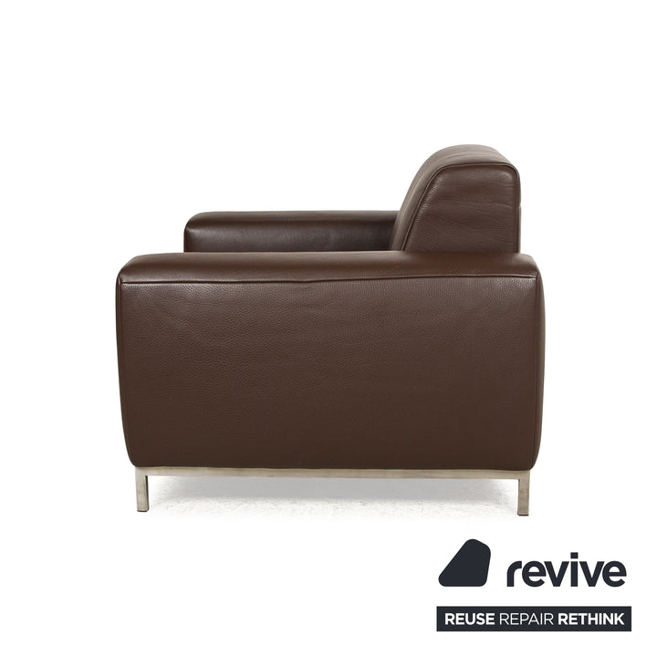 Fauteuil en cuir Koinor marron
