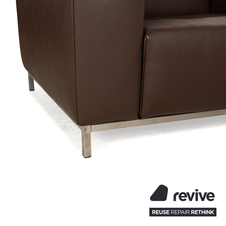 Fauteuil en cuir Koinor marron