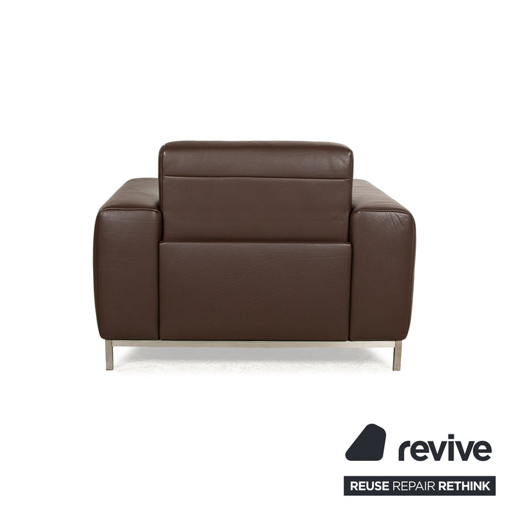 Fauteuil en cuir Koinor marron