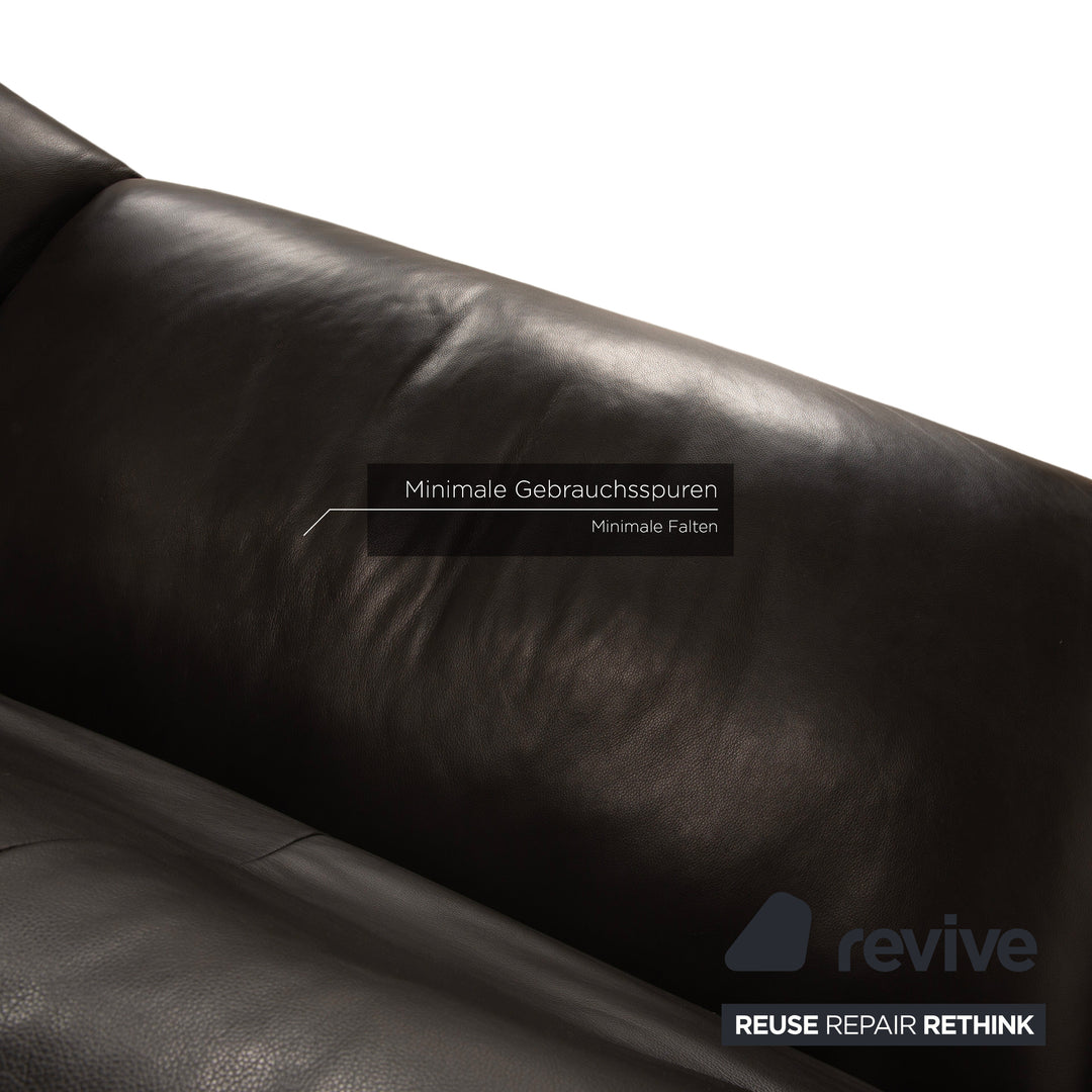 Koinor Marilyn Leder Ecksofa Anthrazit Schiefer manuelle Funktion Sofa Couch