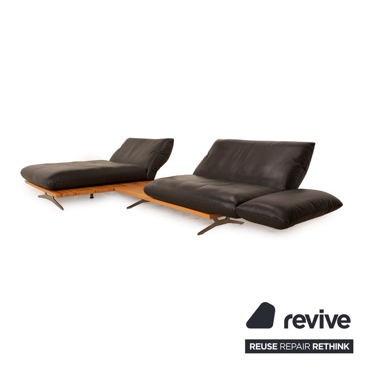 Koinor Marilyn Leder Ecksofa Anthrazit Schiefer manuelle Funktion Sofa Couch