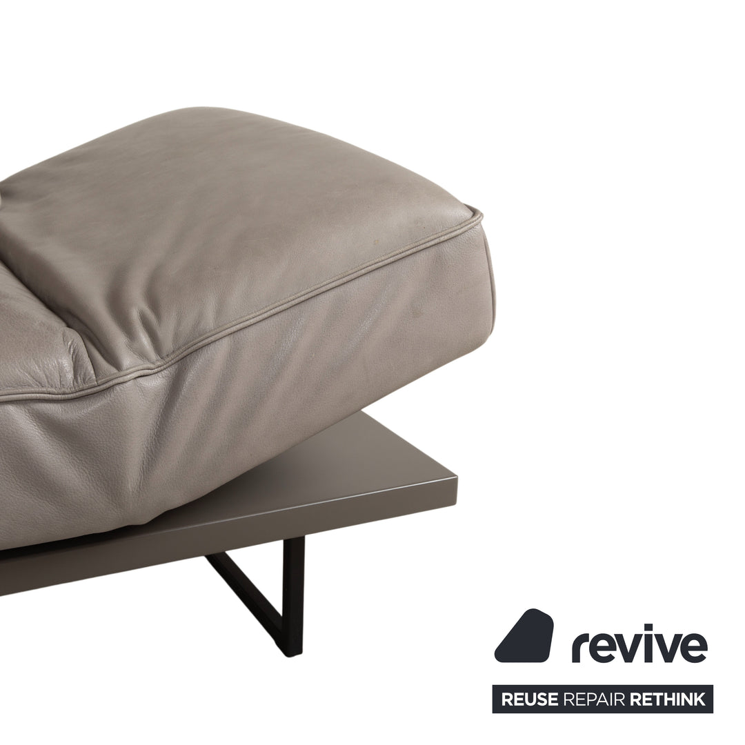 Koinor Phoenix Leder Ecksofa Grau Taupe Greige manuelle Funktion Sofa Couch