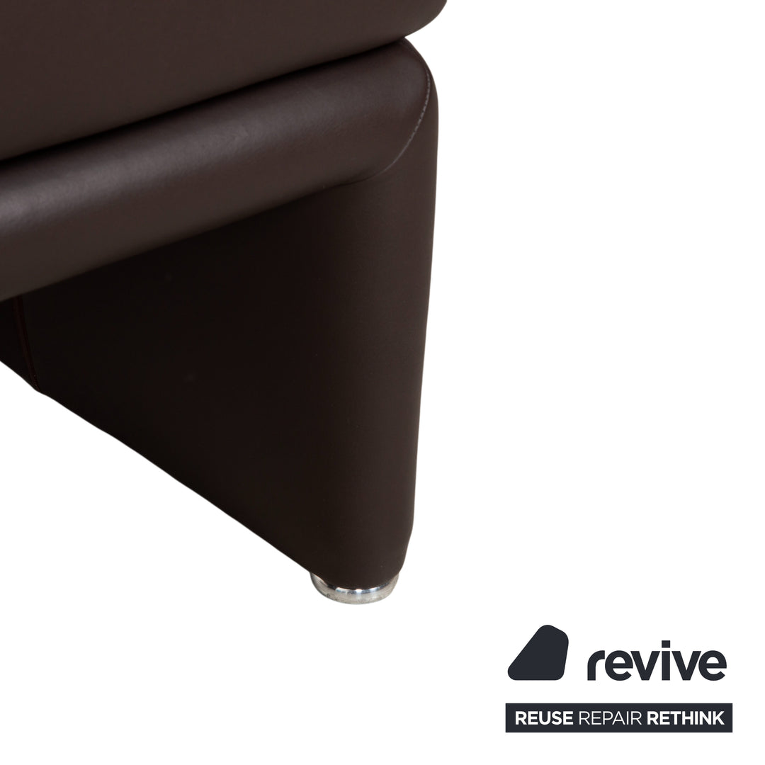 Koinor Raoul Garnitur Leder Ecksofa Hocker Braun manuelle Funktion Recamiere Links