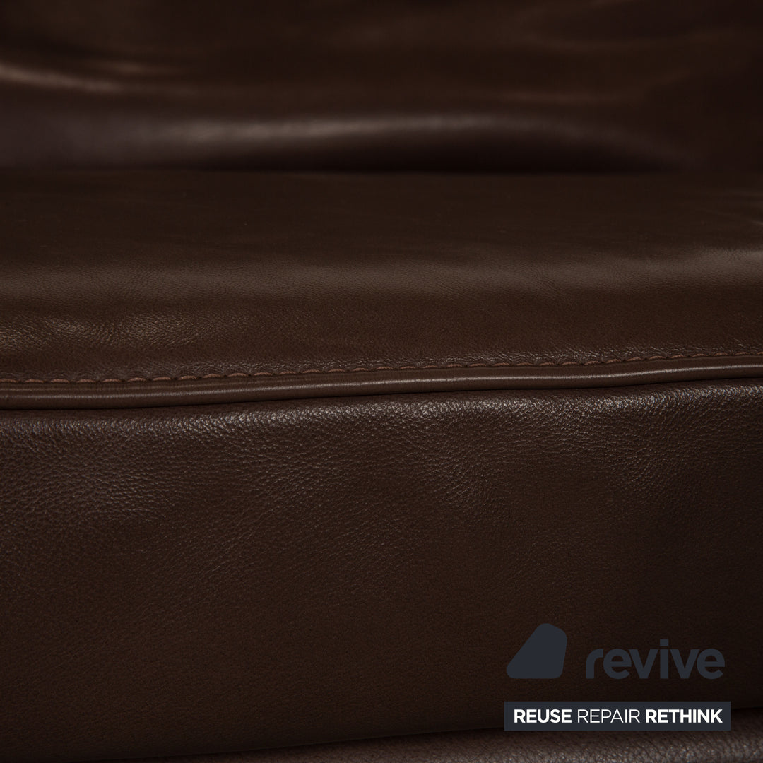 Koinor Raoul Leder Dreisitzer Braun Sofa Couch