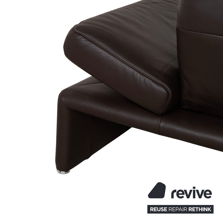 Koinor Raoul Leder Ecksofa Braun manuelle Funktion Recamiere Links