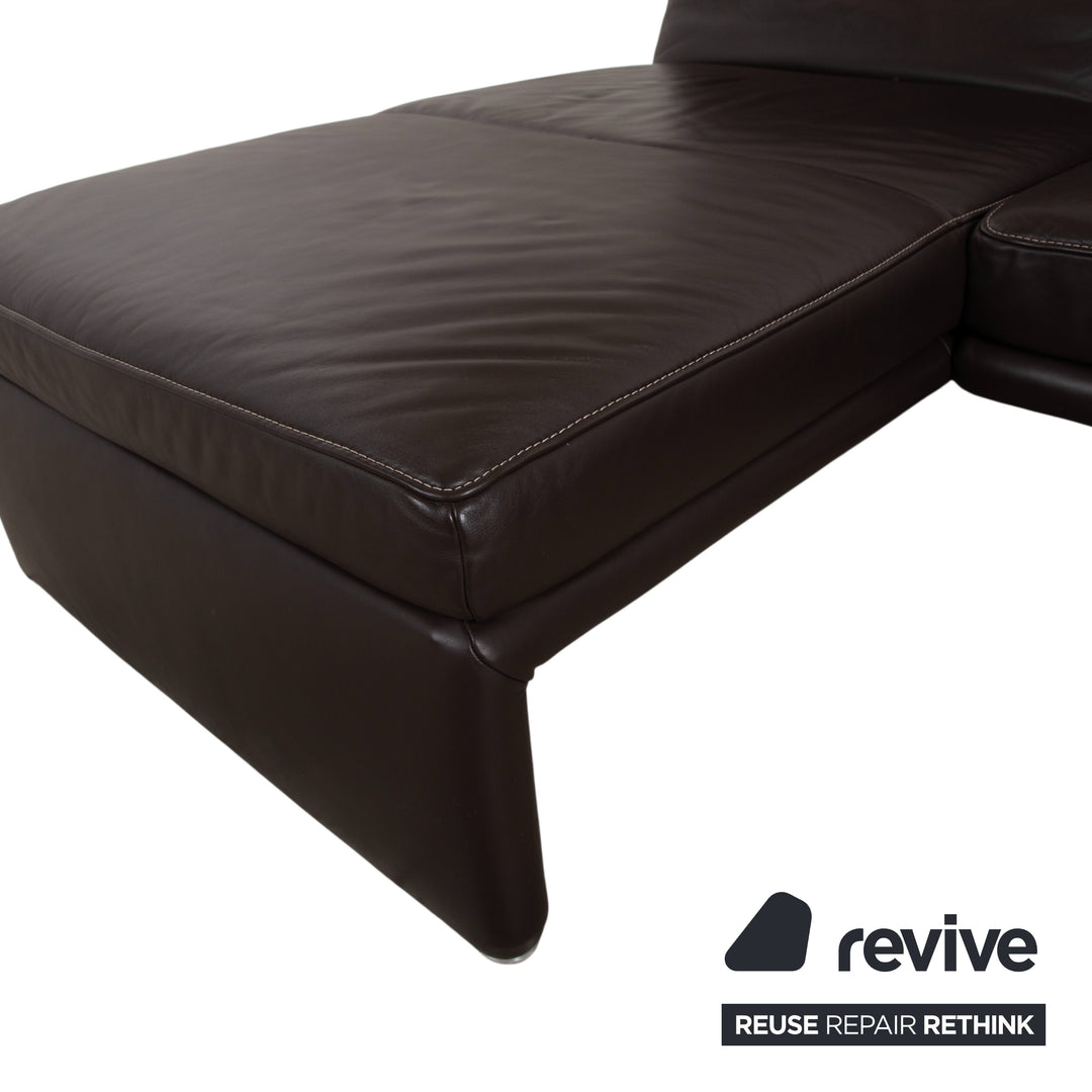 Koinor Raoul Leder Ecksofa Braun manuelle Funktion Recamiere Links