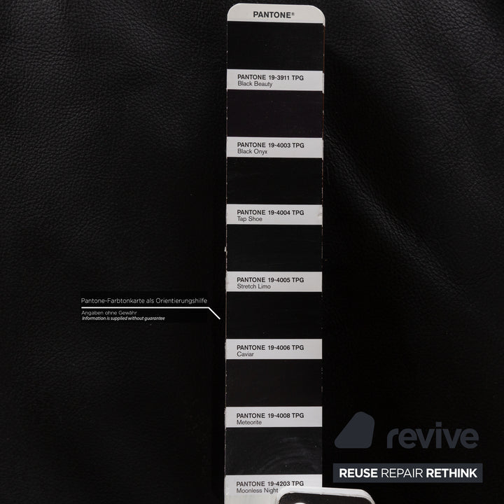 Koinor Rivoli Leder Hocker Schwarz