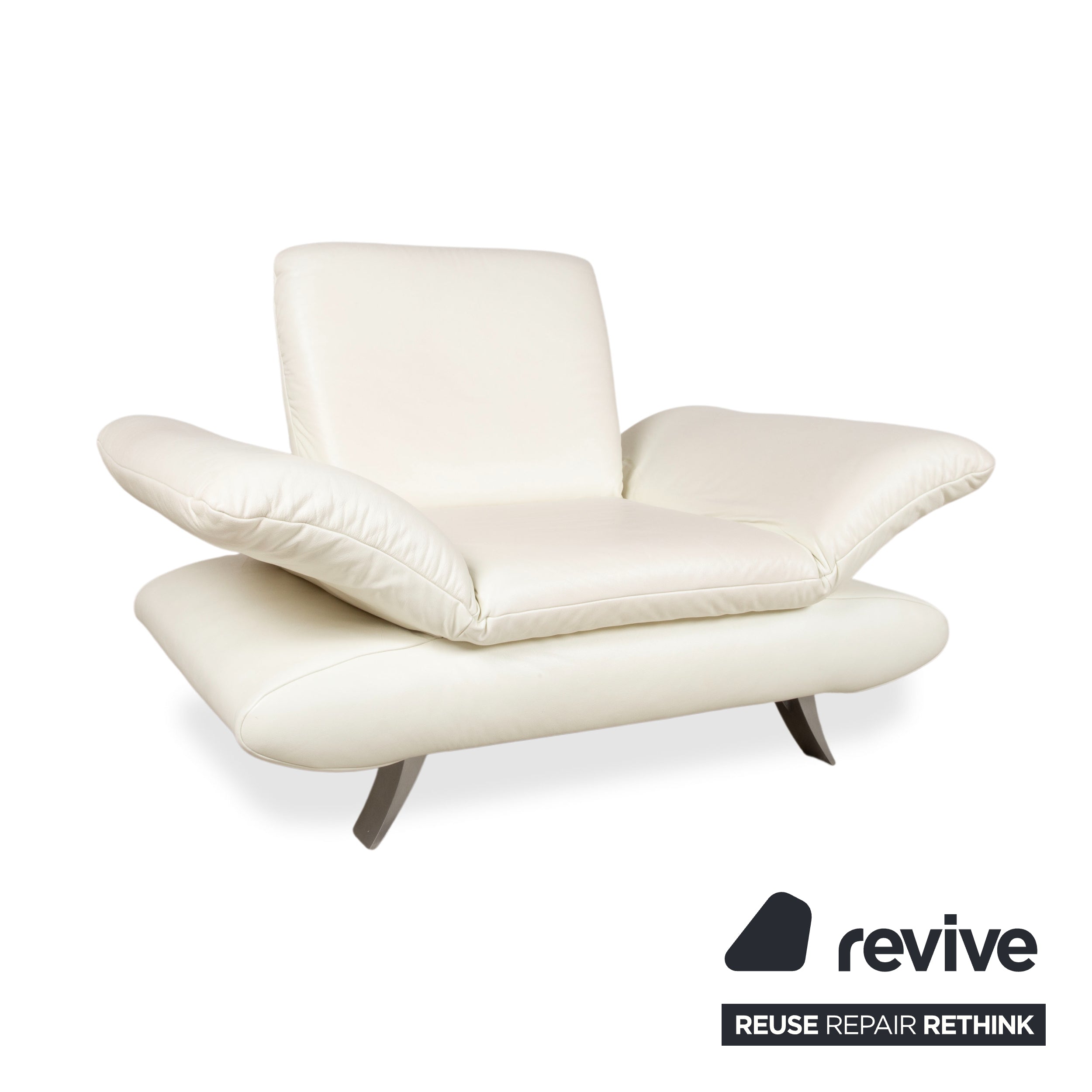 Koinor Rossini Garnitur Leder Sessel Dreisitzer Creme manuelle Funktion Sofa Couch