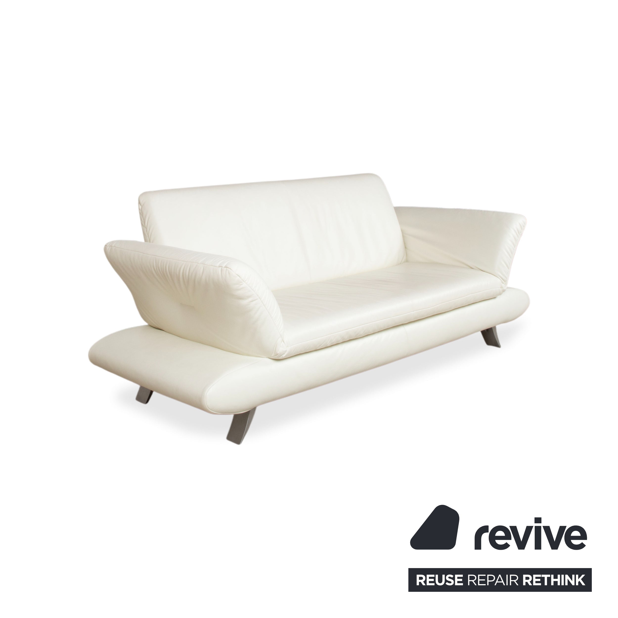 Koinor Rossini Garnitur Leder Sessel Dreisitzer Creme manuelle Funktion Sofa Couch