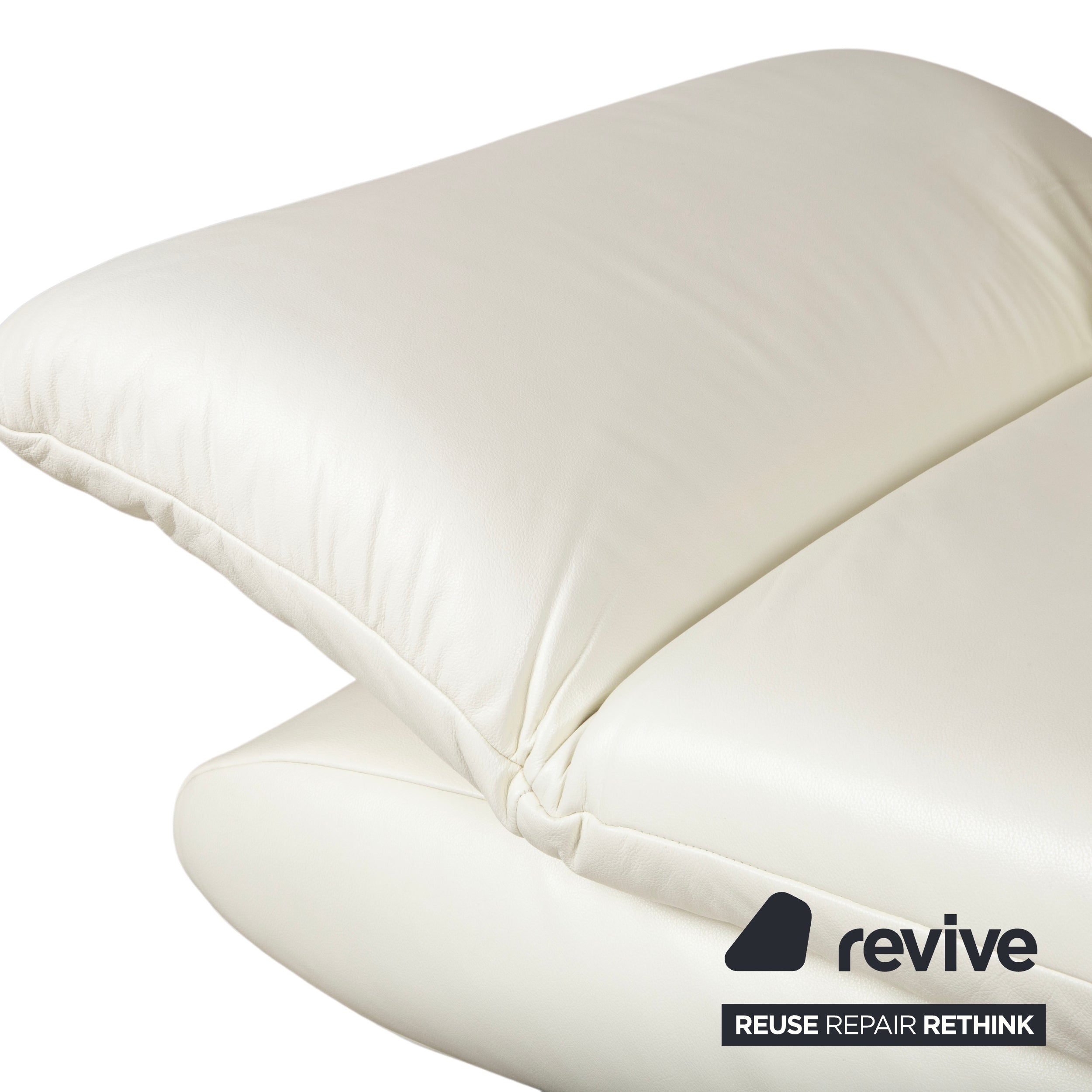 Koinor Rossini Leder Dreisitzer Creme Weiß manuelle Funktion Sofa Couch