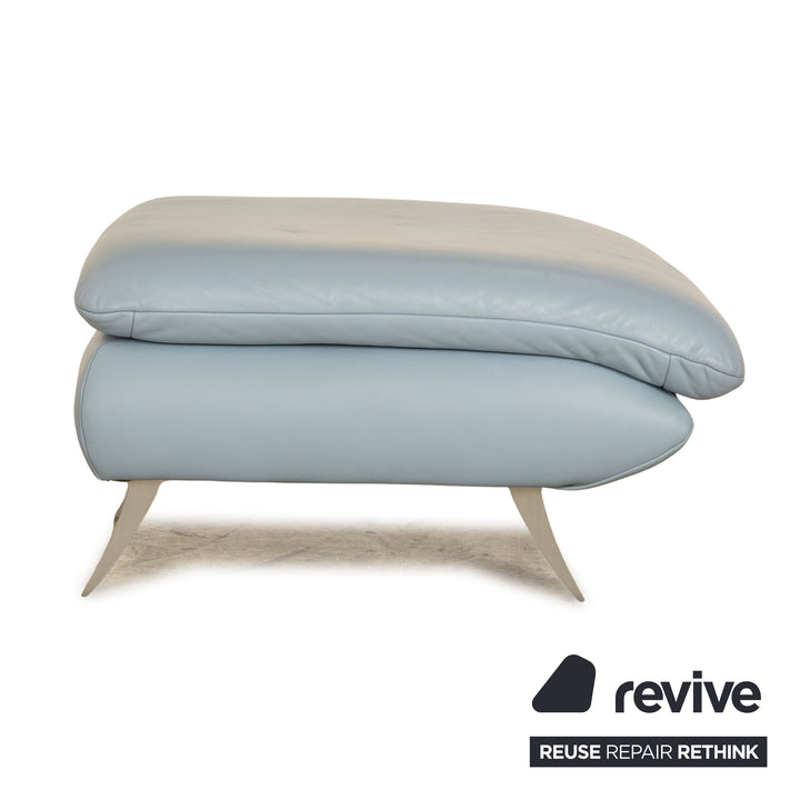Koinor Rossini Tabouret en Cuir Bleu