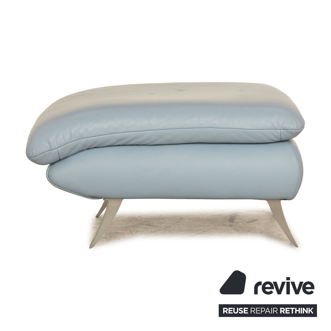 Koinor Rossini Tabouret en Cuir Bleu