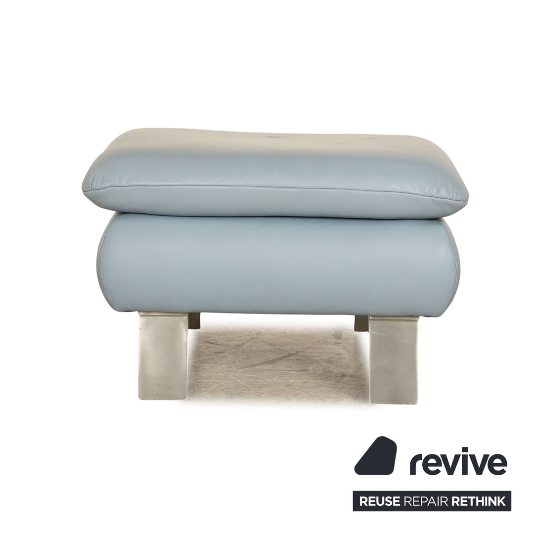 Koinor Rossini Tabouret en Cuir Bleu