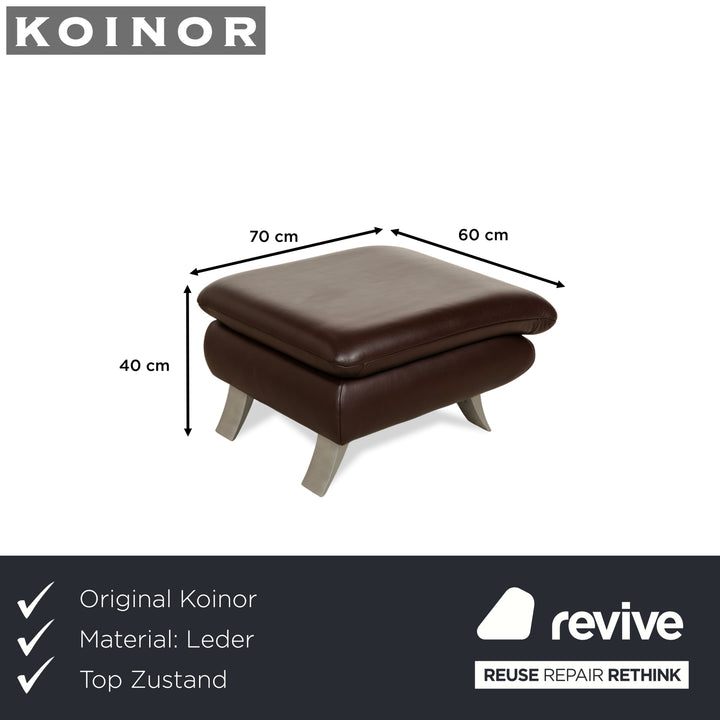 Koinor Rossini Leder Hocker Braun