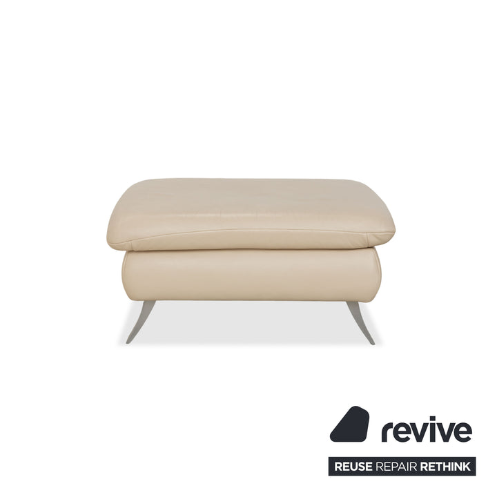 Koinor Rossini Leder Hocker Creme Beige
