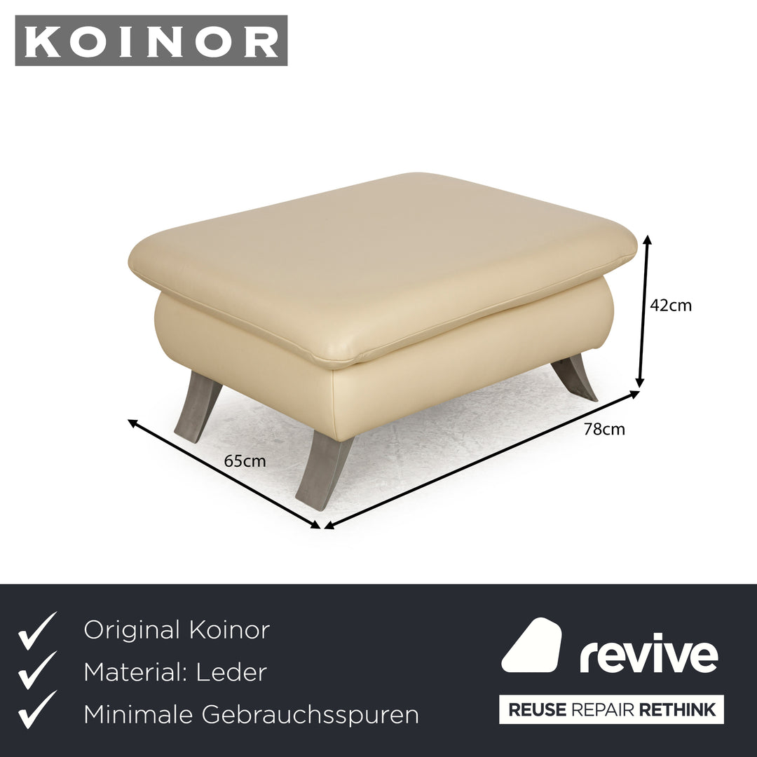 Koinor Rossini Leder Hocker Creme