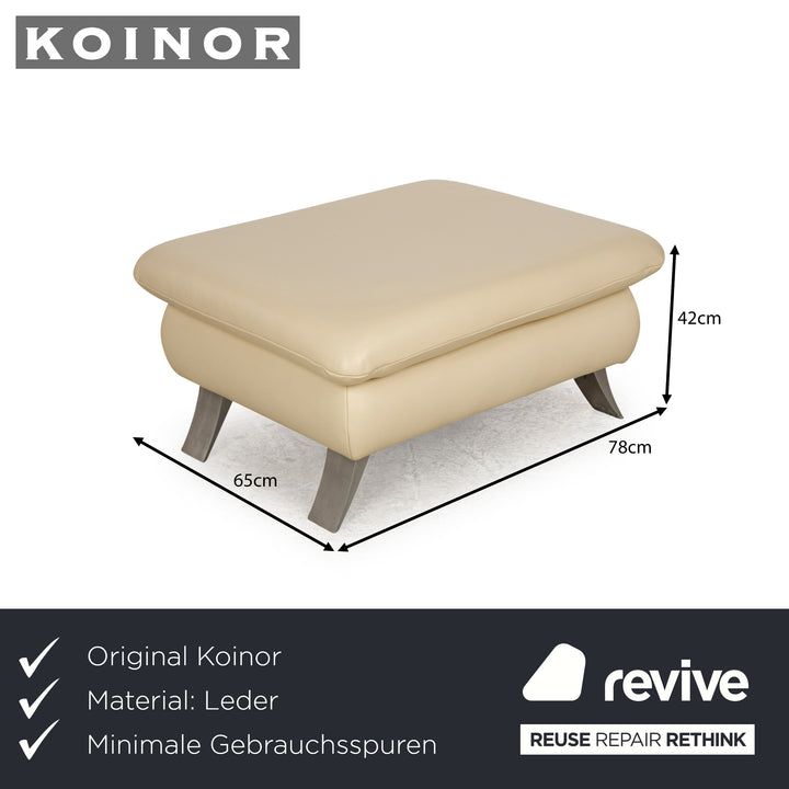Koinor Rossini Leder Hocker Creme