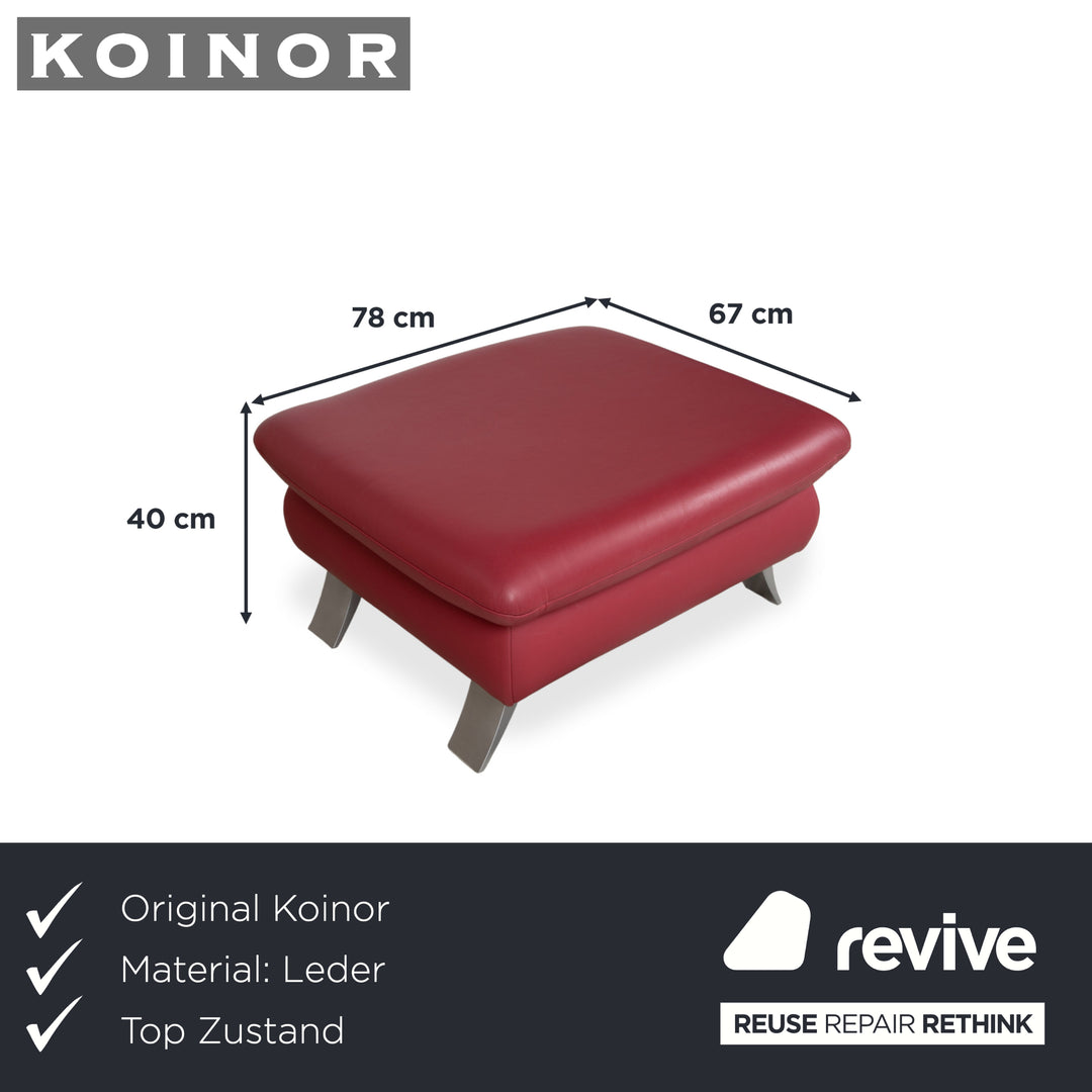 Koinor Rossini Leder Hocker Rot