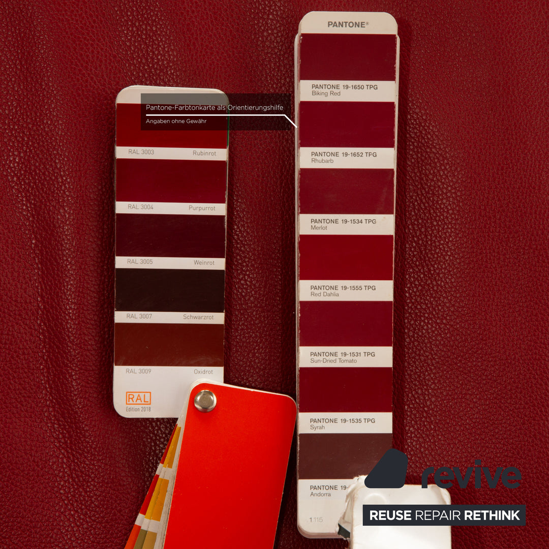 Koinor Rossini Leder Hocker Rot
