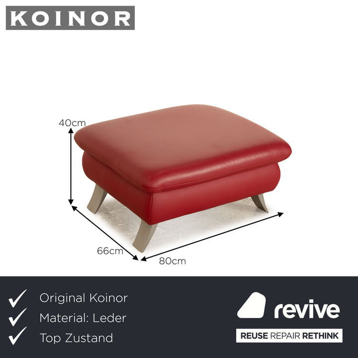 Koinor Rossini Leder Hocker Rot