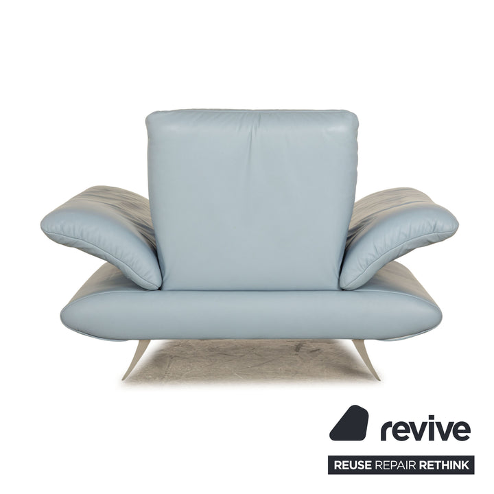 Koinor Rossini Leder Sessel Garnitur Blau manuelle Funktion Sessel Hocker