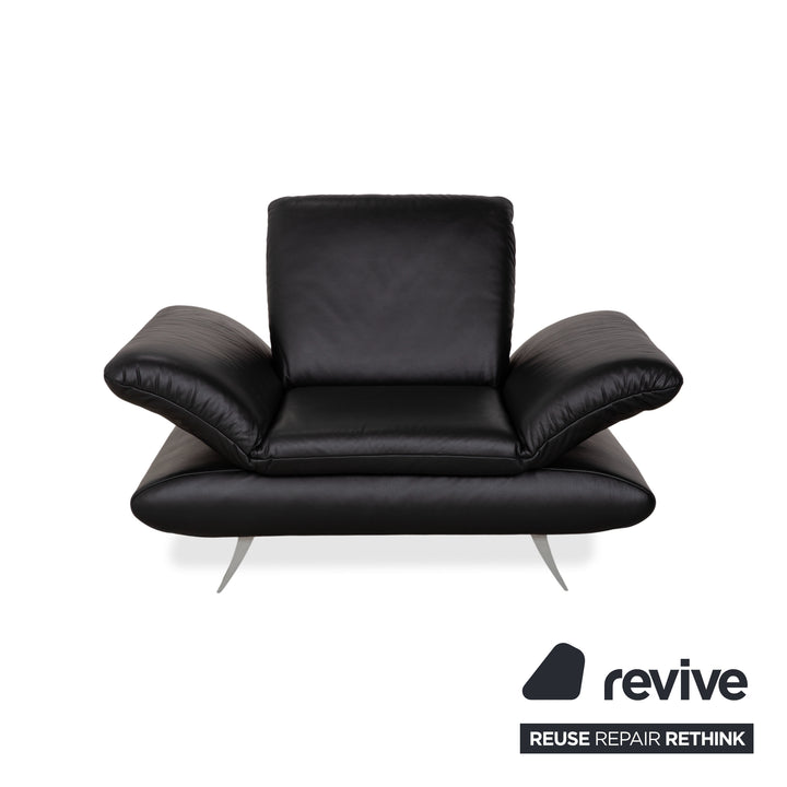 Koinor Rossini Leder Sessel Garnitur Schwarz manuelle Funktion