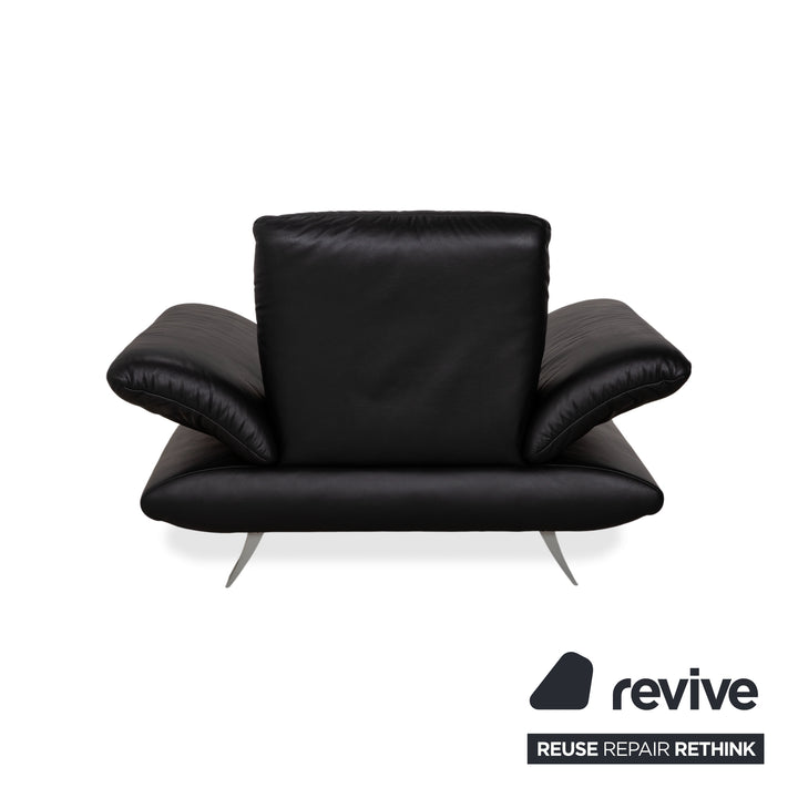 Koinor Rossini Leder Sessel Garnitur Schwarz manuelle Funktion