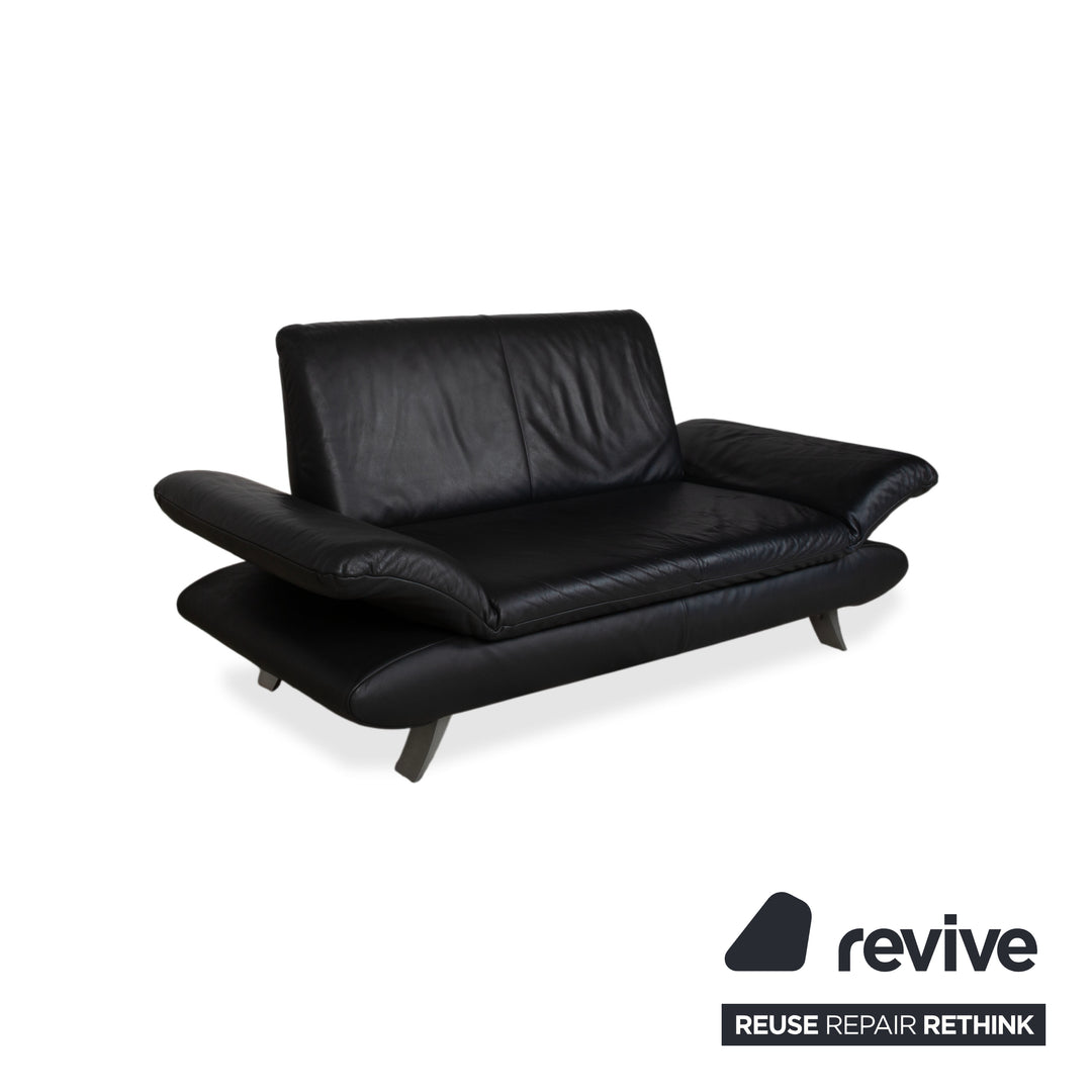 Koinor Rossini Leder Zweisitzer Schwarz Sofa Couch