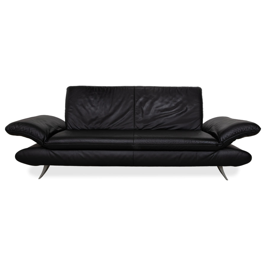 Koinor Rossini Zweisitzer Leder Sofa Schwarz Couch manuelle Funktion