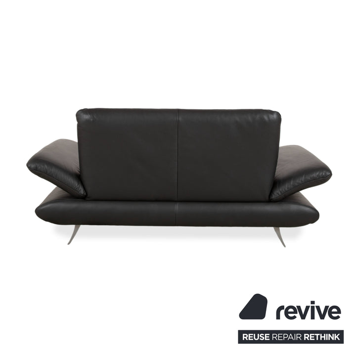 Koinor Rossini Zweisitzer Leder Sofa Schwarz Couch manuelle Funktion