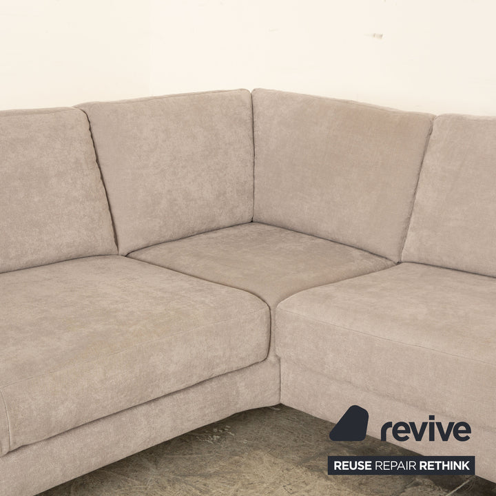Koinor mise à niveau canapé d'angle en tissu gris taupe fonction manuelle canapé canapé