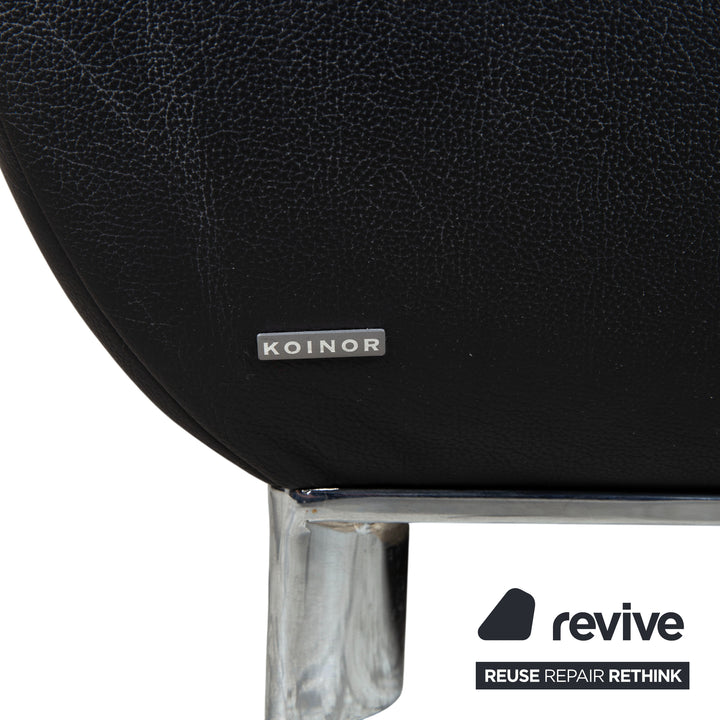Koinor Volare Suite Leather Two-seater Three-seater Black Manual Function Sofa Couch