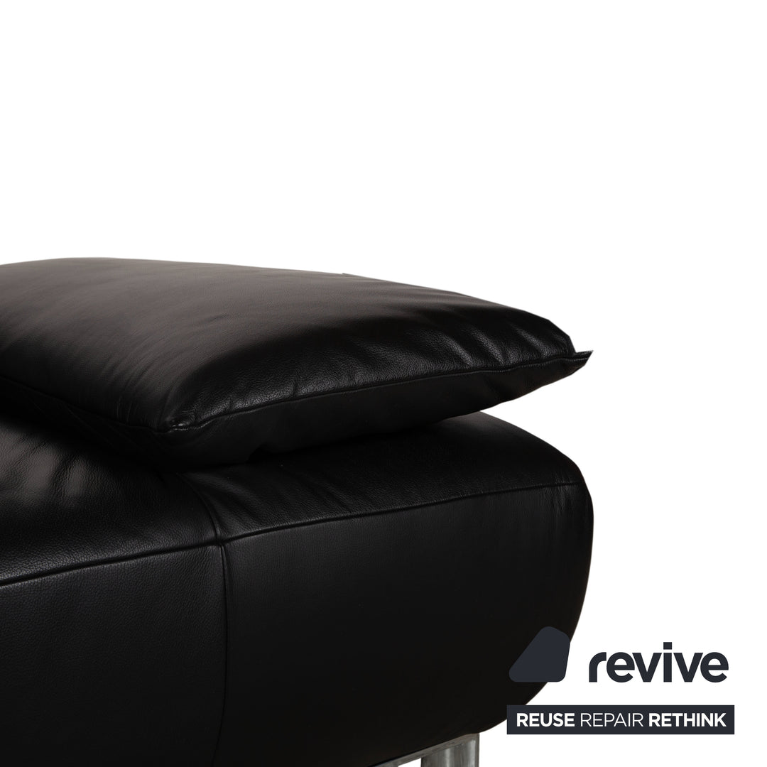 Koinor Volare Suite Leather Two-seater Three-seater Black Manual Function Sofa Couch