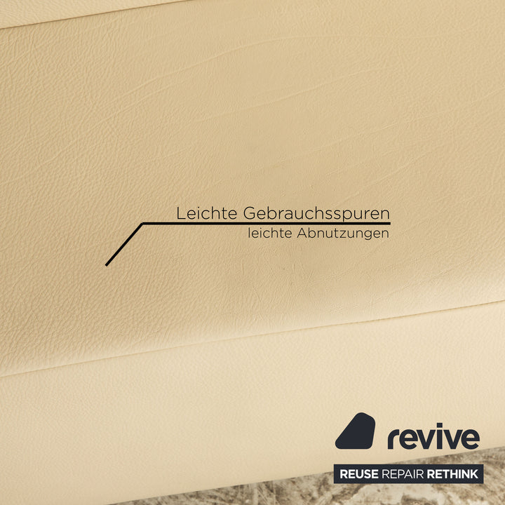 Koinor Volare Leather Corner Sofa Cream Sofa Couch