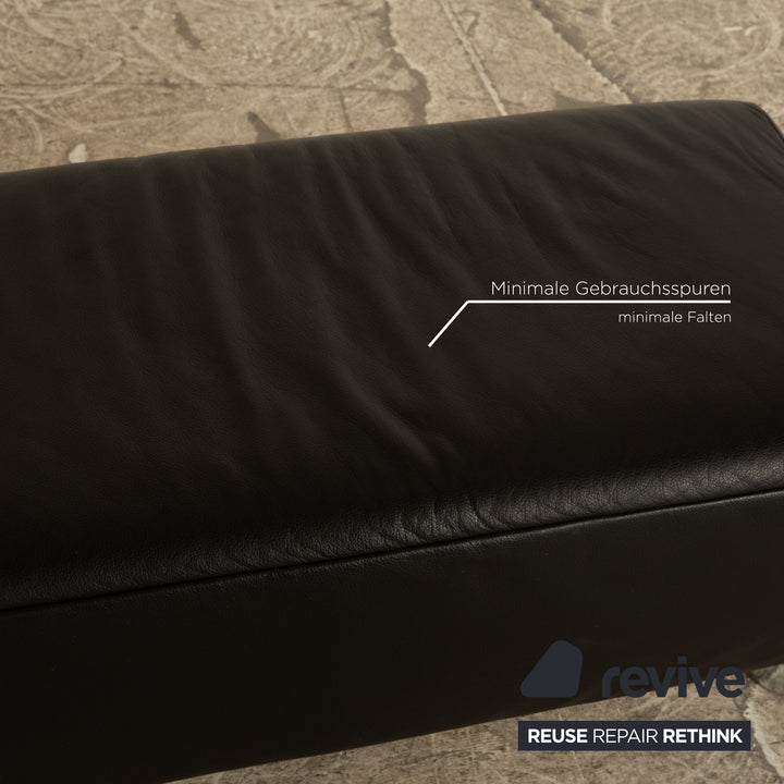 Koinor Volare Leder Hocker Schwarz