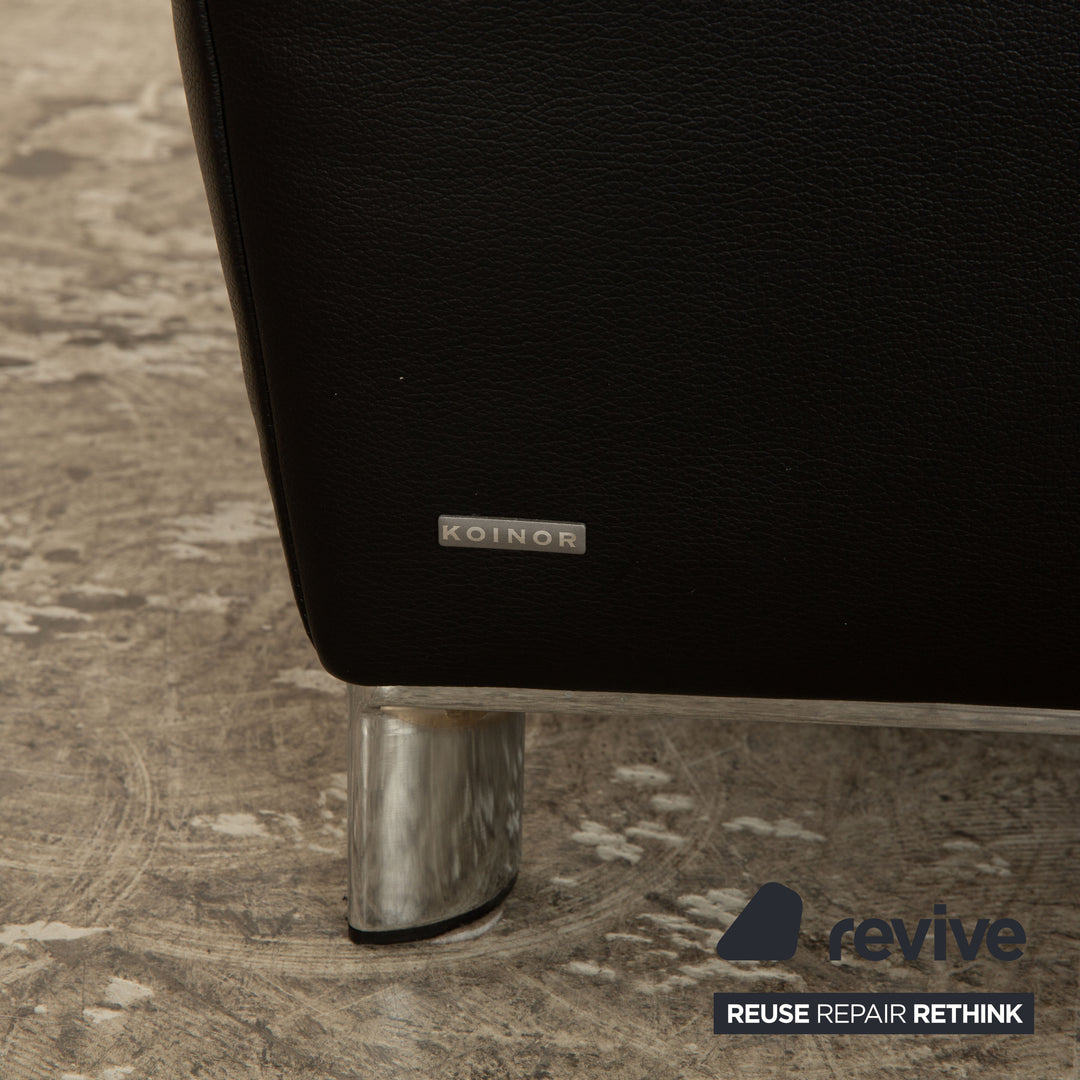 Koinor Volare Leder Hocker Schwarz